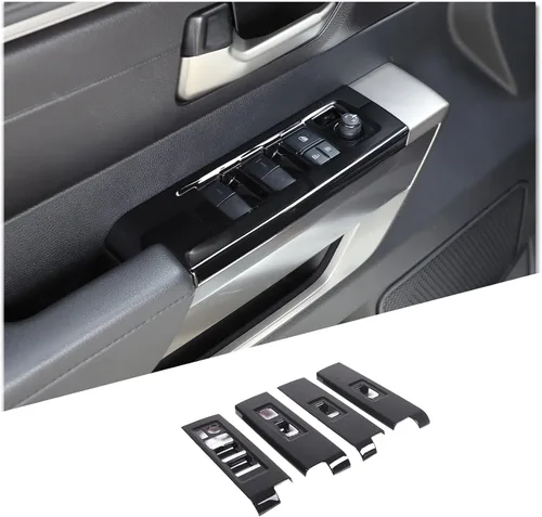 Vista 15 de Cubierta protectora para panel de botón de elevación de ventana de puerta de automóvil compatible con Toyot@Tundra/Sequoia 2022-2024, cubierta