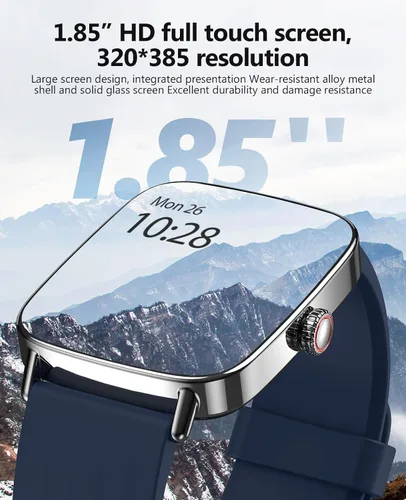 Vista 7 de SOUYIE 2025 Relojes inteligentes para hombres y mujeres, reloj inteligente de 1.85" con voz AI, monitor de frecuencia cardíaca 24/7, rastreador