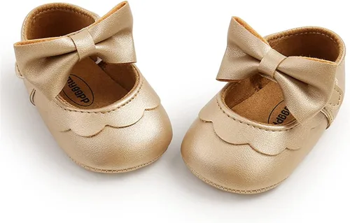 Vista 4 de Timatego Zapatos planos Mary Jane para bebé, suela suave, antideslizantes, para bebés, primeros pasos, boda, vestido de princesa, zapatos de cuna