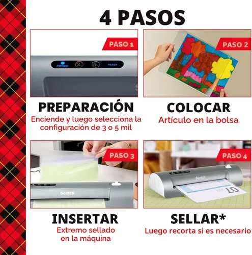 Vista 8 de Laminator térmico Scotch Pro, sistema de 2 rodillos, 16.06 x 4.25 x 4.96 pulgadas, Verde, Blanco