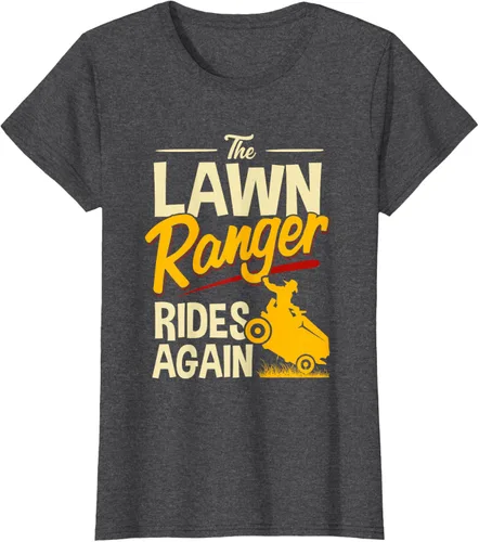 Vista 6 de The Lawn Ranger Rides Again - Camiseta de corte de césped Azul Marino