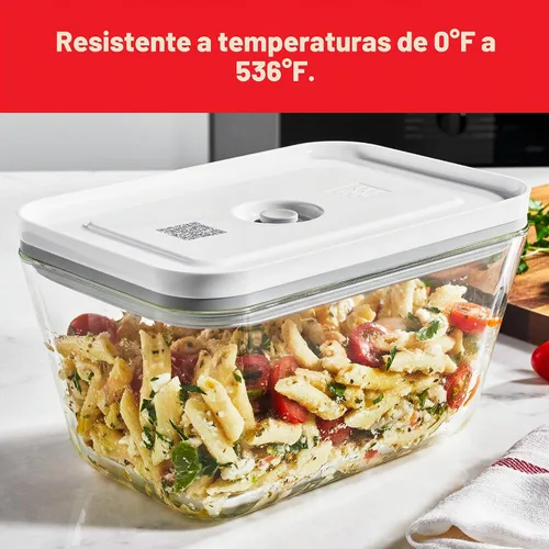 Vista 5 de ZWILLING Fresh & Save - Recipientes de vidrio para almacenamiento de alimentos al vacío, recipientes pequeños y grandes