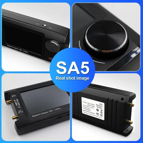 Vista 4 de SA5 4 pulgadas IPS LCD Analizador de espectro portátil 100kHz-5.3GHz generador de señal multifunción para prueba de RF (A)