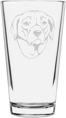 Vista 411 de Podenco Canario - Vaso de pinta de 16 onzas con temática de perro personalizado