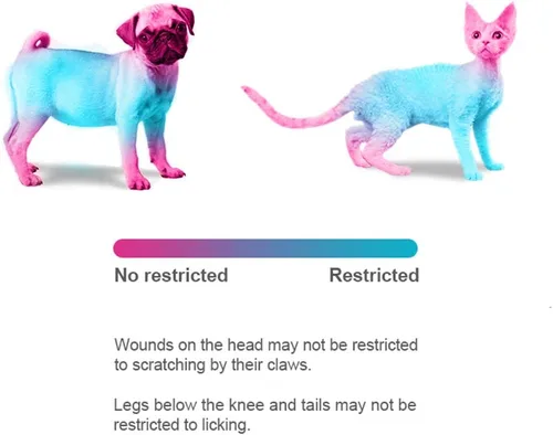 Vista 4 de Collar de recuperación ajustable para mascotas, protector de recuperación de heridas de cono para mascotas, borde suave, para mascotas, gatitos