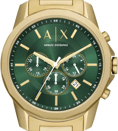 Vista 6 de Armani Exchange Reloj de vestir cronógrafo para hombre con correa de acero inoxidable o cuero