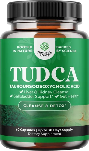 Vista 9 de Suplemento TUDCA de sal biliar avanzada - Extra Strength TUDCA 500mg por porción Sales biliares para riñón y soporte hepático de alta pureza Tauro