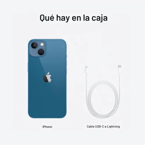 Vista 6 de Apple iPhone 13 (128GB, azul) [bloqueado] + suscripción a empresa de telefonía