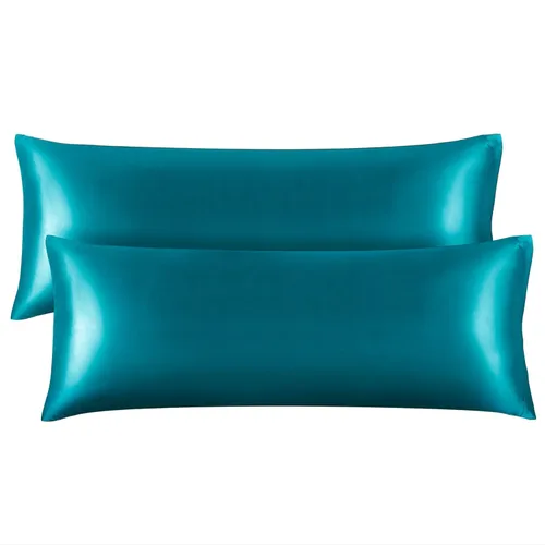 Vista 115 de BEDELITE Funda de almohada de satén para cabello y piel, súper suave y refrescante similar a las fundas de almohada de seda, paquete de 2 con cierre