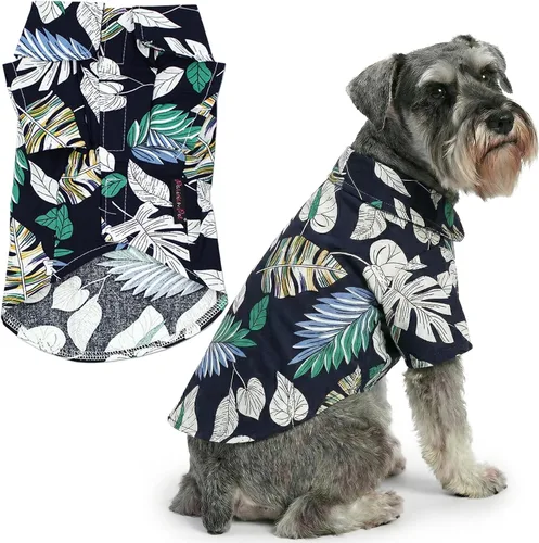 Vista 51 de Parisian Pet Camisa para perro de Amazonia - Ropa de algodón para perros pequeños - Elegante traje tropical para perros - Ropa ligera y suave