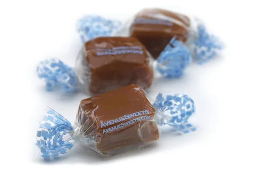 Vista 3 de AvenueSweets - Caramelos suaves envueltos individualmente hechos a mano - Caja de 1 lb (manzana)