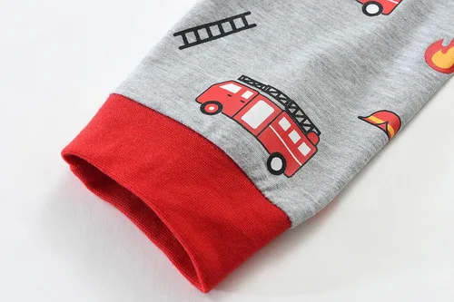 Vista 95 de Little Hand Pijamas para niños pequeños, Monster Truck 100% algodón, dinosaurio para niños, 2 piezas, ropa de dormir, conjuntos de ropa de dormir