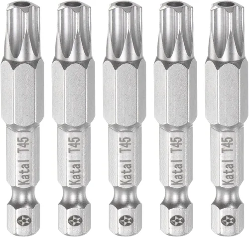 Vista 10 de HARFINGTON 5pcs TS6 Magnetic Security Star 5 Puntas Destornillador Punta 1/4" Hex Shank 2" Longitud