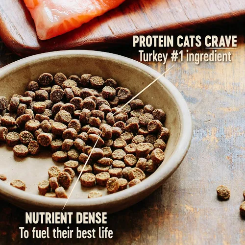 Vista 3 de Wellness CORE Alimento seco para gatos, sin granos, receta original, pavo, bolsa de 5 libras, paquete de golosinas naturales sin granos para gatos