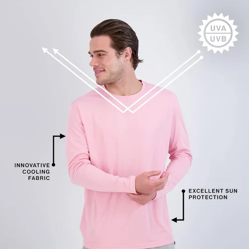 Vista 7 de Denali Performance Teaser playera manga larga con mega protección solar UV UPF 50+ para hombre