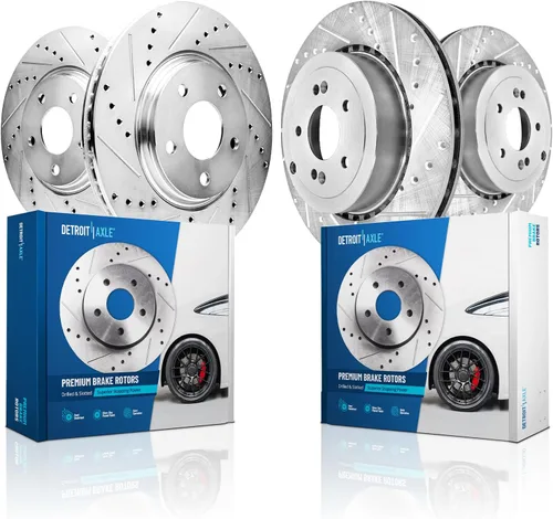 Vista 27 de Detroit Axle - Rotores de freno para Toyota Avalon 2020-2021 Camry 2020-2024, repuesto de rotores de freno de disco perforados y ranurados: rotor