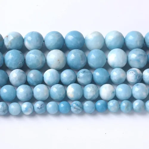 Vista 13 de 45 Cuentas de Piedra Natural de 5⁄16 Pulgadas (8 mm) con Cuentas de Amazonita Azul para Hacer Joyería AAA Redondas Cuentas Sueltas Piedras