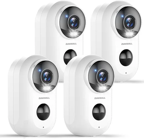 Vista 11 de Cámaras de seguridad ZUMIMALL inalámbricas para exteriores, 2 paquetes, cámaras 2K para seguridad del hogar, cámara para exteriores/interiores