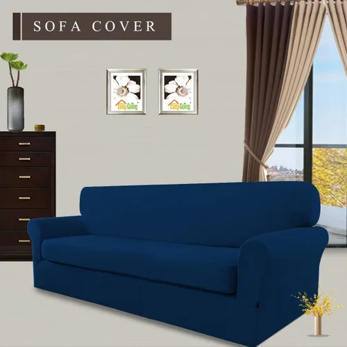 Vista 2 de Easy-Going - Funda elástica de microfibra de 2 piezas para sofá, funda suave de elastano, lavable, parte inferior elástica, protector para muebles