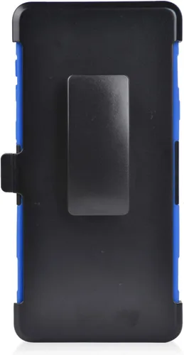 Vista 5 de Compatible con Samsung Galaxy Note 9 SM-N960 Note9 - Funda híbrida con soporte y clip para cinturón - CV1 Azul