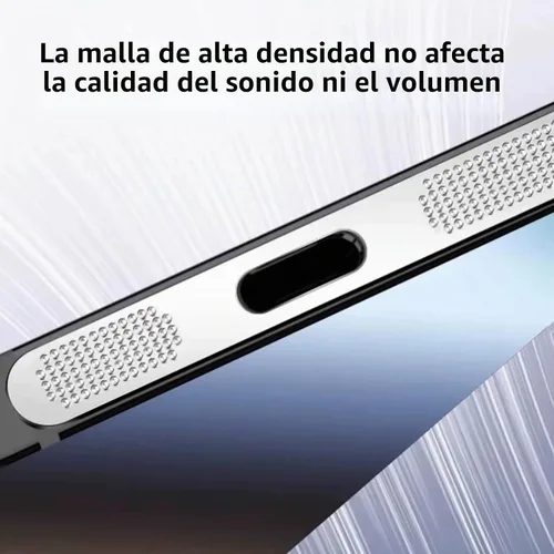 Vista 2 de para iPhone 16 Pro Max Auricular Parlante Malla Anti Polvo Adhesiva Cubierta - 5 PIEZAS / Negro