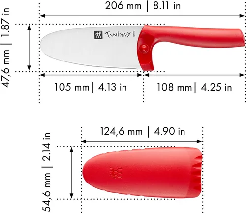 Vista 6 de ZWILLING TWINNY - Cuchillo de chef para niños, color rojo