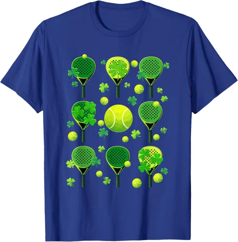 Vista 25 de St Patricks Day Padel Tennis Shamrock Paddle Irish Pride T-Shirt