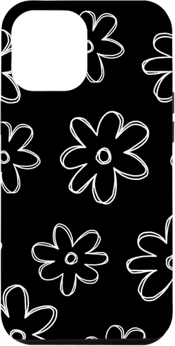 Vista 10 de Funda para iPhone 12 Mini con diseño de flores silvestres en blanco y negro
