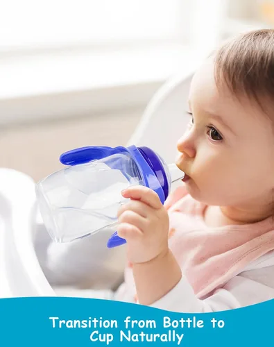 Vista 6 de Kit de conversión de boquilla suave para biberón Lansinoh, kit de transición para niños pequeños con boquilla de silicona para sorber, popote Kit
