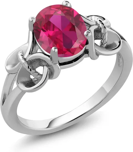 Vista 44 de Gem Stone King Anillo de compromiso ovalado con piedra natal para mujer, plata de ley 925, ovalado de 0.354 x 0.276 in, anillo de compromiso