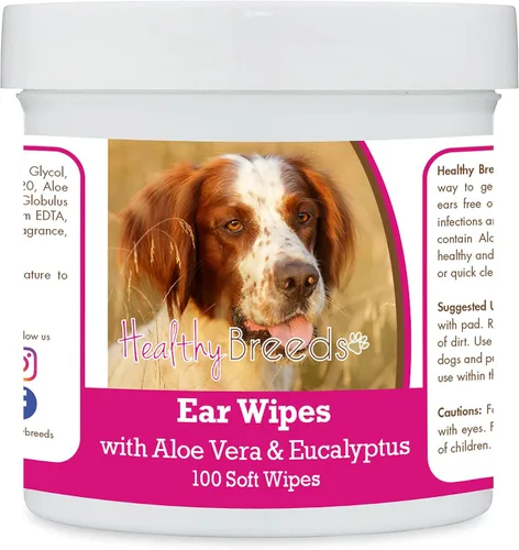Vista 97 de Healthy Breeds Affenpinscher Toallitas de limpieza de oídos con aloe y eucalipto para perros, 100