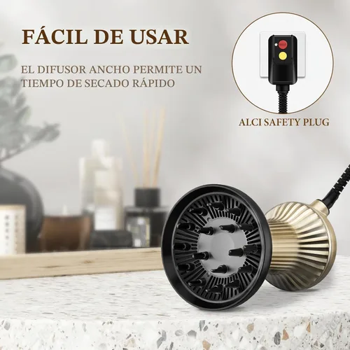 Vista 6 de BAUTIA Difusor de secador de pelo para cabello rizado, difusor de secador de pelo para secar con soplado y voluminizar, difusor ligero de cabello