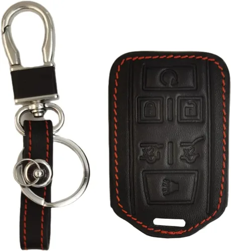 Vista 9 de Funda de silicona para llavero con control remoto para GMC Chevrolet 2 Negro con rojo
