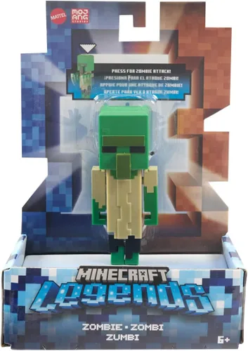 Vista 7 de Minecraft Legends - Figura de acción de ataque zombi de 3.25 pulgadas