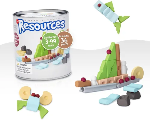 Vista 8 de Taksa Toys Juguetes de aprendizaje únicos inspirados en la naturaleza, recursos preescolares para habilidades motoras finas, bloques de construcción