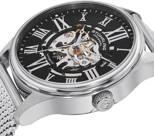Vista 2 de Stührling Original, 747M.02"Classic Atrium Elite", reloj de acero inoxidable automático