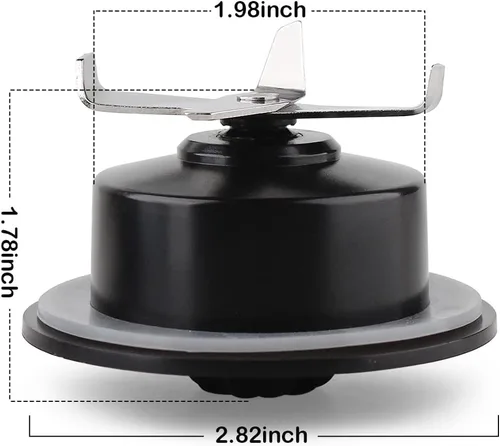 Vista 4 de Anbige Cuchilla de piezas de repuesto con 2 juntas, compatible con mezcladoras Black&Decker BL1110BG BL1120BG BL1130SGM BL1820SGM BL1830SGM