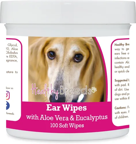 Vista 41 de Healthy Breeds Affenpinscher Toallitas de limpieza de oídos con aloe y eucalipto para perros, 100