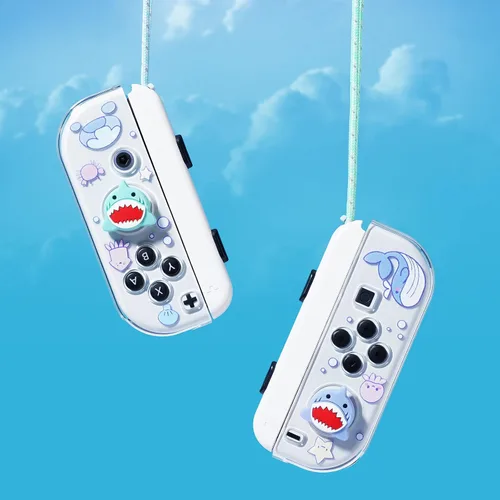 Vista 7 de JINGDU Tapas de agarre para pulgar compatibles con Switch Joy-Con, bonitas tapas de silicona para joystick, accesorios compatibles