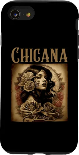 Vista 18 de iPhone 16 Chicana Style Tattoos Clothes Women Mexican American Latina Case