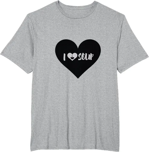Vista 67 de I Love Soup - Camiseta de regalo con forma de corazón, Blanco, S Asfalto