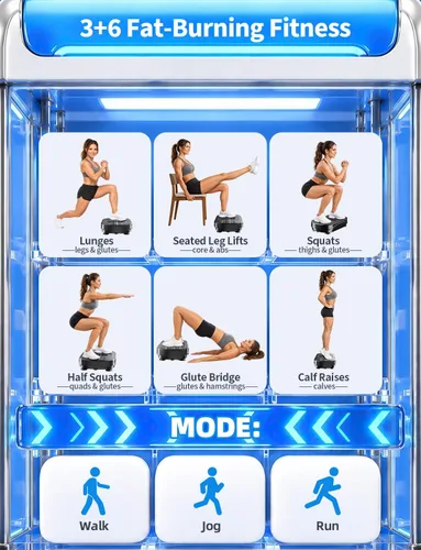 Vista 5 de Máquina del ejercicio de la placa de la vibración del cuerpo entero, placa Negro