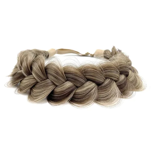 Vista 16 de Diadema Trenzada de 2 Hebras Despeinada Clásica Gruesa Trenzas Anchas Elástica Extensible de Calidad Sintética Diadema Trenzada para Mujeres Niñas
