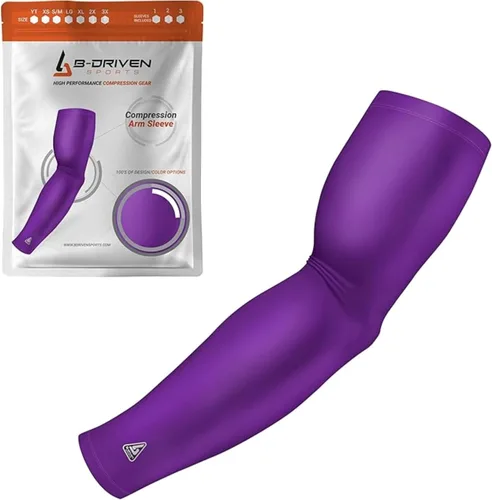 Vista 51 de B-Driven Sports Manga de Compresión Pro-Fit para Brazo - Deportes Atléticos Baloncesto, Fútbol, Sóftbol, Carrera, Juegos, - nan (1 unidad)
