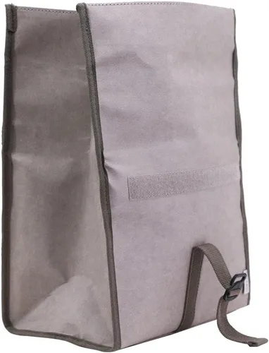 Vista 5 de Bolsa de almuerzo enrollable aislada con correa para el hombro. (gris)