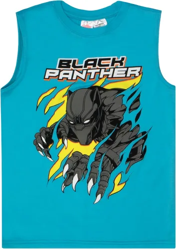 Vista 4 de Marvel Avengers Spider-Man Black Panther Miles Morales - Conjunto de camiseta de manga corta para niños, camiseta sin mangas y pantalones cortos