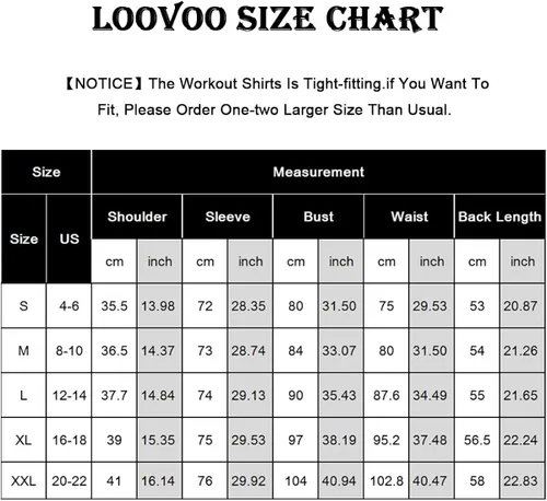 Vista 5 de Loovoo Paquete de 2 camisas de entrenamiento para mujer, manga larga, manga corta, compresión atlética, ajuste seco, yoga, gimnasio