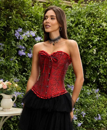 Vista 71 de SZIVYSHI Corsé para mujer, lencería moldeadora, body con cintura de encaje