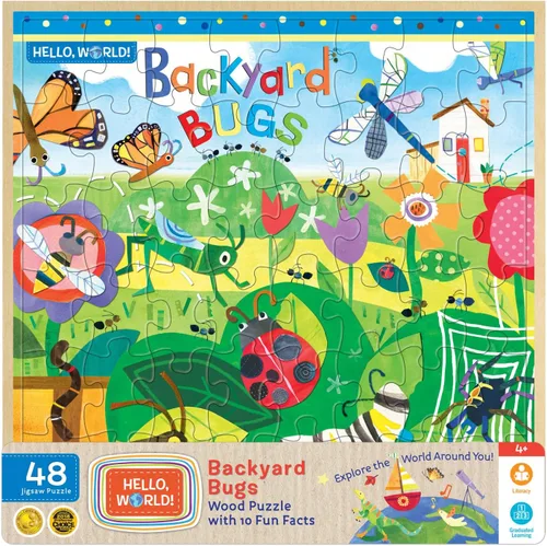 Vista 8 de Masterpieces Rompecabezas de 48 piezas de hechos divertidos para niños, rompecabezas de madera del arca de Noé, 12 x 12 pulgadas
