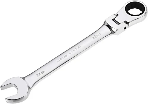 Vista 19 de uxcell Llave combinada de trinquete de cabeza flexible de 0.236 in métrica 72 dientes 12 puntos de trinquete caja terminada herramientas de llave